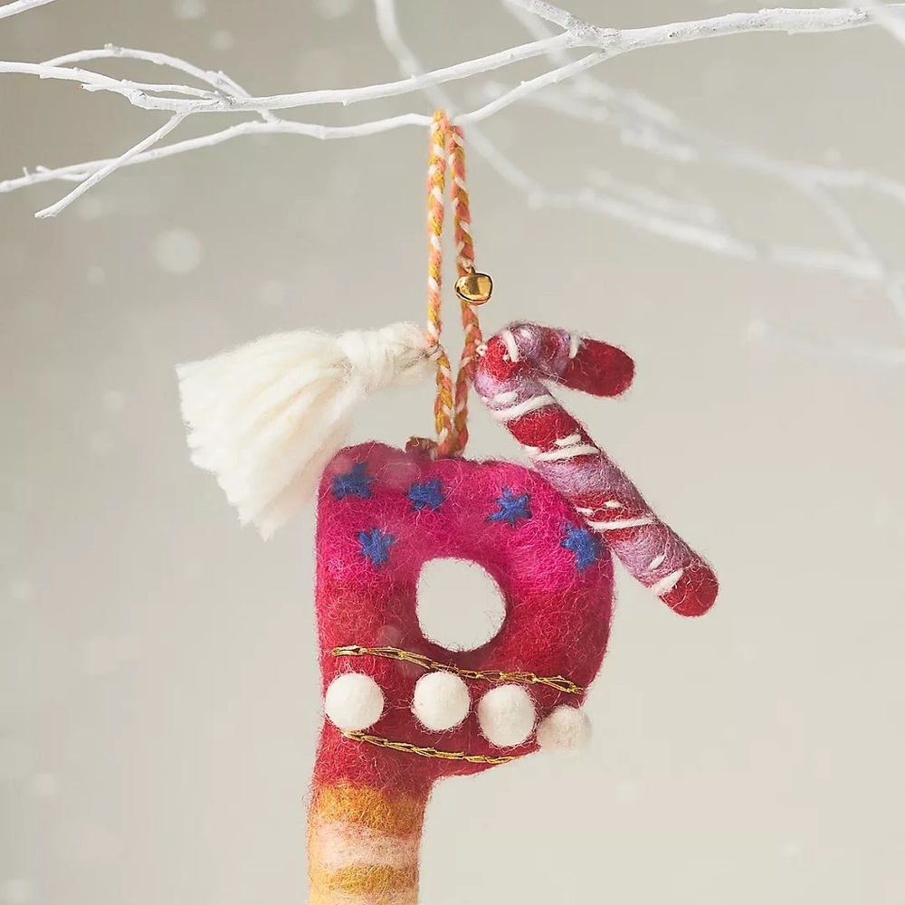 Anthropologie Jolly Monogram Ornament “P”